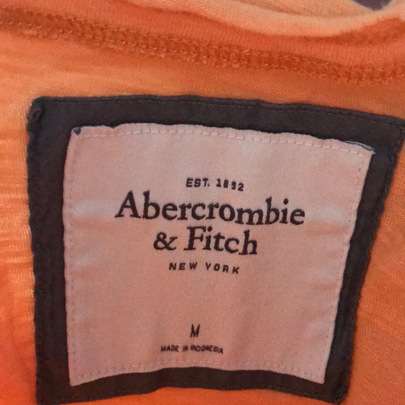 Abercrombie & Fitch Orange boat neck top - Picture 3 of 5